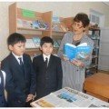 Библиотекарем Калкеевой  Л.Е. в фойе гимнази была  организована  книжная выставка  «Тәуелсіздік тағылымы»