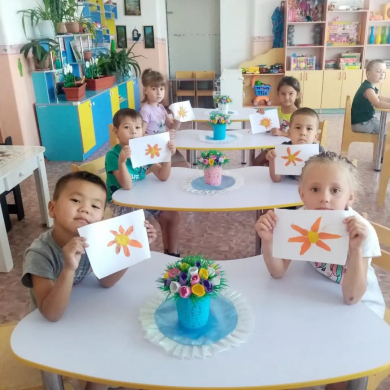 The group of pre-school preparation 