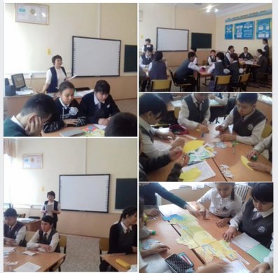 В СШ №24 накануне Дня независимости Республики Казахстан в 8а классе проведен классный час на тему: «Ұлы даланың жеті қыры».