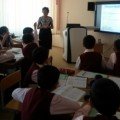 Teacher of Kazakh language and literacy SaparovaG.B. conducted the open lesson “Kasibi sozder” on the 27th of January in 5G grade