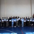 competitions in bullet shooting from pneumatic weapons among school teachers and girls of military sports clubs 