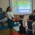 Проведен открытый урок по казахскому языку во 2 классе “Саяхатқа шығамын. Сан есім.”