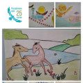 20 октября  2023 г.в  преддверии  праздника Дня Республики Казахстан была проведена выставка рисунков « Мой Казахстан» «Под единым шаныраком».