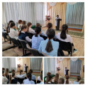 as part of the plan of educational work and the program of psychological support for schoolchildren, a preventive conversation was held by the obstetrician of the medical institution of the Konyrat microdistrict B.T. Mukasheva.