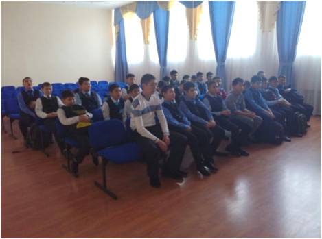 Информация заседании объединения мальчиков «Жас қыран»  обсуждалась «Борьба с курением»