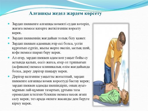 Суға кеткен кездегі алғашқы медициналық көмек