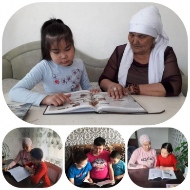 Учащиеся 3 Б класса вместе с семьей в рамках областной акции «Одна семья одна книга» прочитали стихотворение Ж. Нажимеденова «Менің Қазақстаным».