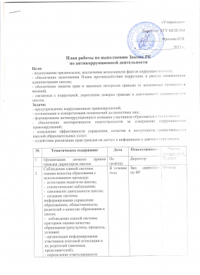 План работы на 2021-2022
