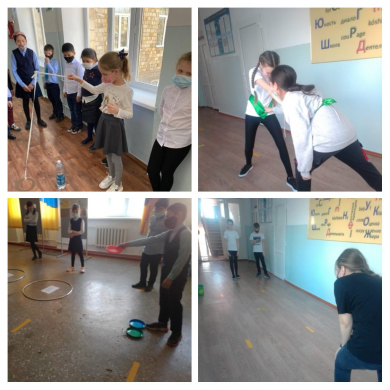 Информация о проведении подвижной перемены  «Игре все возрасты покорны» для учащихся 1-11 классов КГУ «ОШ №4» города Балхаш в рамках недели «Национальные игры - историческое наследие»    16 февраля 2022 года в КГУ «ОШ №4» с  целью разрядить умственное и э