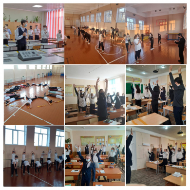 Информация о проведении Единого Дня Зарядки для учащихся 1-11 классов КГУ «ОШ №4» города Балхаш в рамках областной недели физической культуры  «Здоровым будешь, всё добудешь!».