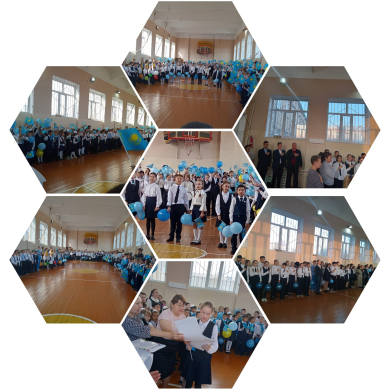 Сегодня 22.10.2022г в КГУ ОШ#4г.Балхаш прошла торжественная линейка посвященная к Дню Республики