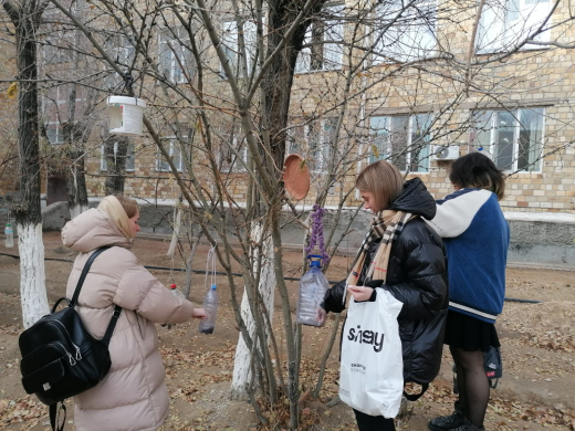 Школьный парламент Кормили птиц