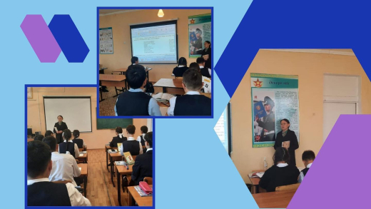 Учитель Балхашского гуманитарно-технического колледжа приехал на встречу с учениками 9 класса по специальности 