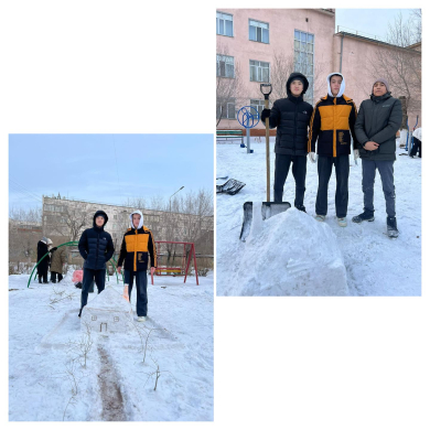 В конкурсе снежных фигур 