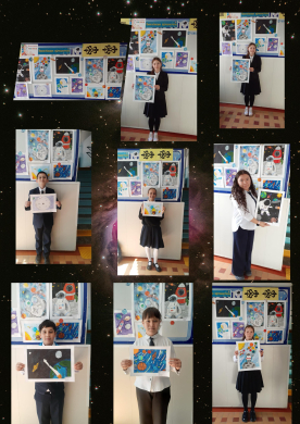 10 сәуірде «№ 10 ЖББМ» КММ-де 5-9 сынып оқушылары арасында «Ғарыштық саяхат» тақырыбында суреттер көрмесі өтті. 