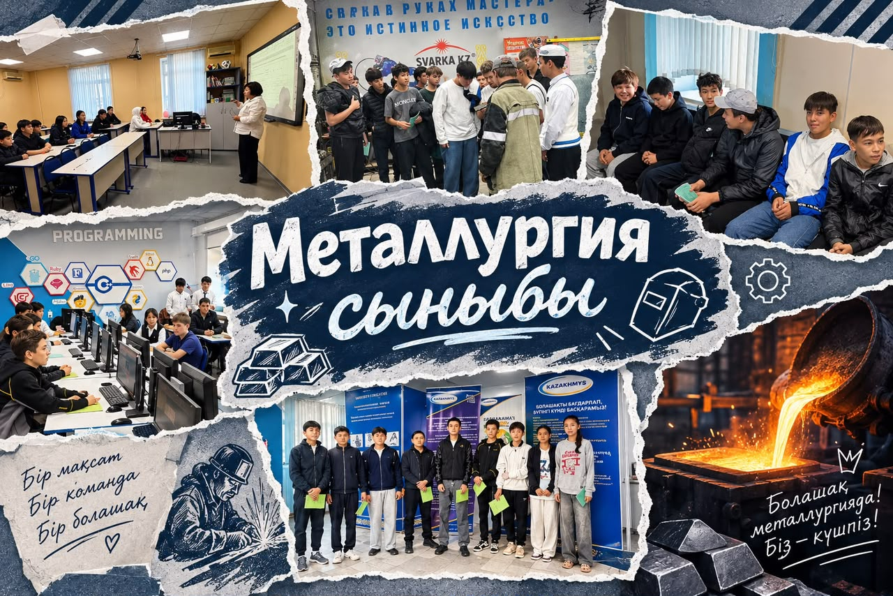 С октября 2026 года учащиеся металлургического класса нашей школы в рамках профориентационной работы посетили ознакомительные занятия в колледж «Казахмыс». В ходе визита учащиеся ознакомились с образовательными направлениями, учебным процессом, материальн