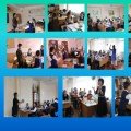 School Psychologist Zhamankuzova Gulnara Kuatovna conducted with fifth graders and teachers playing exercises.