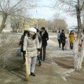 Информация СШ №9 о проведении городского субботника 1.04.17.