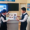 In the 8 class was held a lesson of the Kazakh language on the topic 