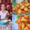 The main dish of the tea table is baursak ... Student 3 of the A class on the eve of May 1 - Friendship Day of the peoples of Kazakhstan, prepared bauyrsaks ...