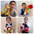 A competition of arts and crafts was held among students of grades 1-4 