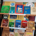 Ко дню языков народов Казахстана в библиотеке школы была оформлена книжная выставка « Тіл - достық көпірі - Язык - мост дружбы»