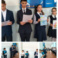 The “Sports and Health” faction of the school parliament held an information line in order to raise the awareness of all stakeholders about the importance of healthy nutrition, especially at school age