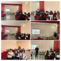 С учащимися 11 класса преподаватели казахского национального педагогического университета А. Байкулова и У. Курбангалиев провели разъяснительную работу по профориентации.