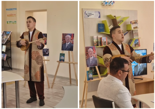 Манарбек Еркебұлан Сәкен Сейфуллиннің «Тау ішінде» әнің айтып, көпшілікке көтеріңкі көңіл-күй сыйлады.
