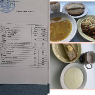 меню 09.06.2025г