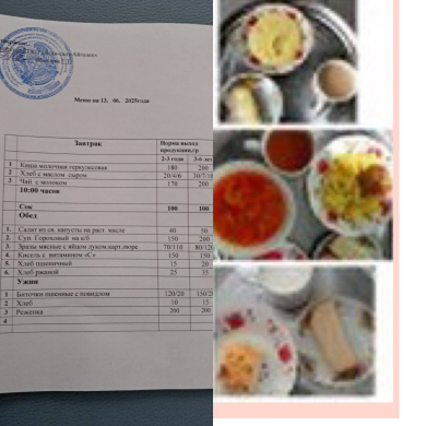 меню 13.06.2025г
