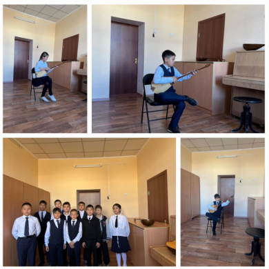 Домбыра сыныбында техникалық сынақ