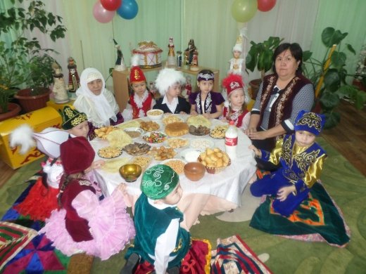 Празднование праздника весны в детском саду «Балдырган»