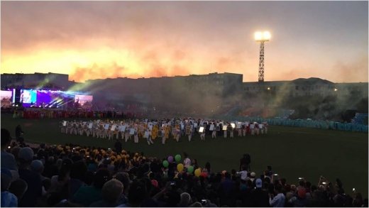 Участие учащихся в праздничном мероприятии посвященном юбилею города