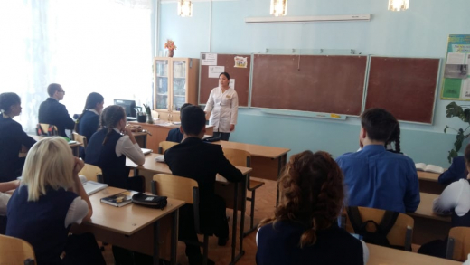 5 ноября 2019 года в КГУ «Общеобразовательная средняя школа №10 города Балхаш» проведена лекция для учащихся 8 класса на тему «Инсульт. Оказание первой доврачебной помощи».