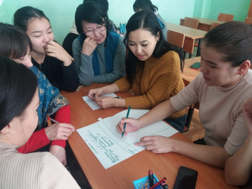 Координатор Школы Имангалиева Ж.М. провела тренинг с учителями школы на тему 