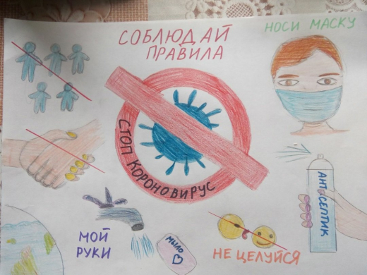 Информация о проведении конкурса рисунков «STOP коронавирус!» КГУ ОСШ № 4 - 2020 год