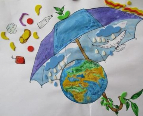 Конкурс рисунков под девизом «Думай экологично!» прошел среди учащихся начального звена.