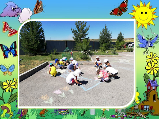 Прошло мероприятие по рисованию на асфальте на тему 