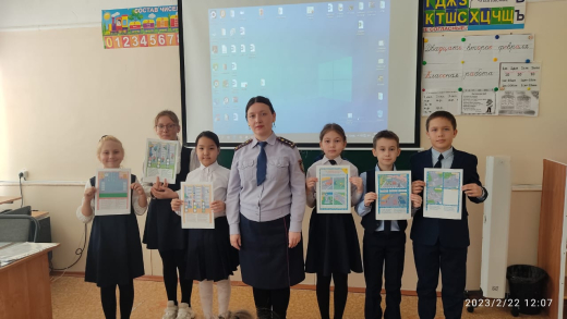 В КГУ ОШ №10 г.Балхаш участковым инспектором ГЮП Гиждевской М.П. и командой ЮИД 