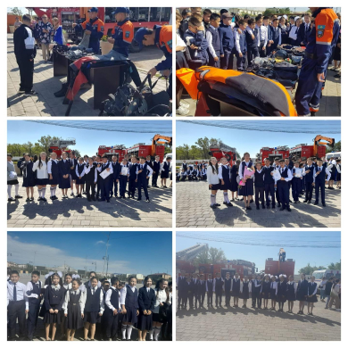 В связи с чрезвычайными ситуациями в г. Балхаш и в целях предупреждения непредвиденных обстоятельств центром чрезвычайного положения и отделом образования г. Балхаш была организована выставка техники. Выставку посетили учащиеся 6 класса нашей школы.