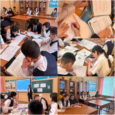  Тілдер апталығында жоспарға сәйкес қазақ тілі мен әдебиет пәнінің мұғалімі Қуанышбаева М.А 7 «Ә» сыныбында қазақ тілі пәнінен «Әлеуметтік желілер» тақырыбында ашық сабақ өткізді.