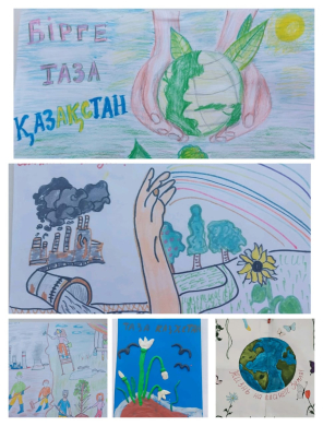 2025 жылдың 15 сәуірінде «Таза Қазақстан» экологиялық апталығы аясында оқушылар «Экология балалар көзімен» атты сурет көрмесіне белсенді қатысты.
