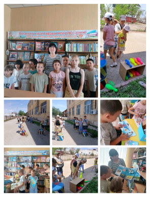 «Балалық шақ аралы» мектеп алаңының бүлдіршіндері Қоңырат шағынауданындағы кітапханада болып, Қазақстан тарихы мен мәдениетіне арналған жаңадан келген кітаптармен танысты.