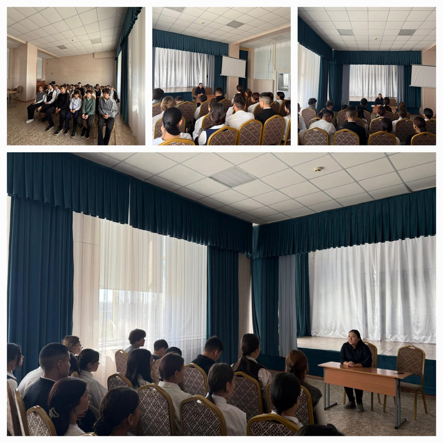 Діни сауаттылық және терроризм тақырыбында 9-11 сынып оқушыларымен кездесу өткізді. 