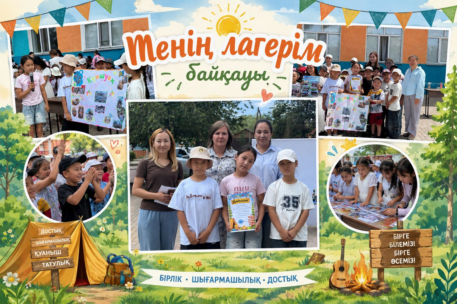 Учащиеся лагеря «Күншуақ» заняли II место на городском конкурсе «Плакат и проект»