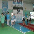 29.11.2014. в большом спортзале школы прошла торжественная линейка, посвященная Дню Первого Президента Республики Казахстан .