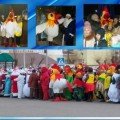23 December 2016 Father Frost, Snow Maiden, the characters in the image of the Rooster, Monkey our lyceum participated in the event on the ignition of urban trees.