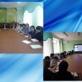On April 22, 2017, the pedagogical staff of the school-lyceum in the online mode viewed the speech of the Minister of Education and Science Sagadiev Erlan Kenzhegaliuly