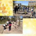 On September 16, 2018 students of the school cleaned the yard of the school